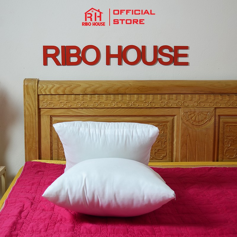 Ruột gối vuông tựa lưng ép hơi đơn RIBO HOUSE lõi bông cao cấp siêu căng êm chống mỏi lưng nội thất phòng khách RGH5