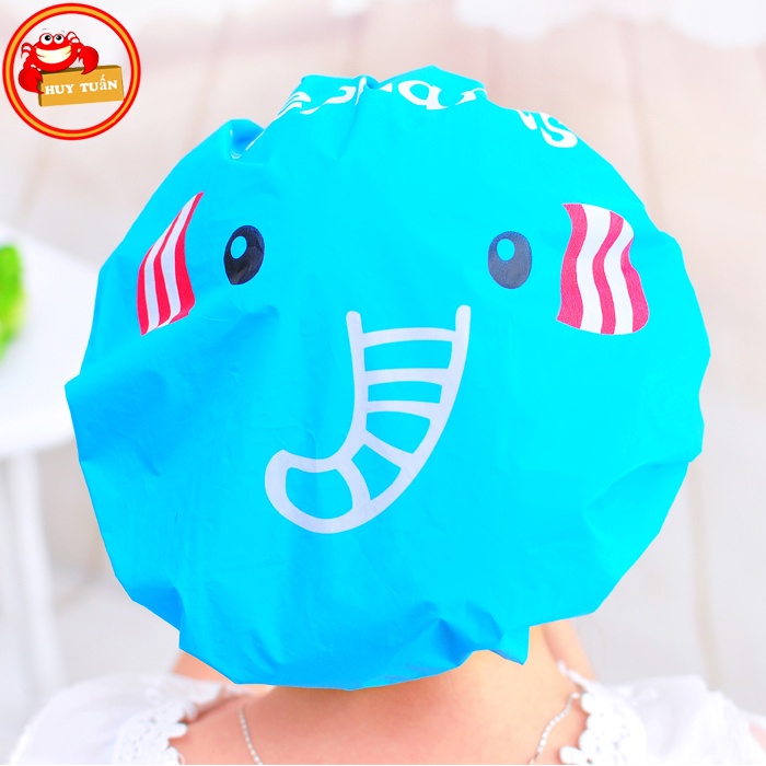 Mũ ủ tóc - Nón chụp tóc khi tắm họa tiết ngộ nghĩnh