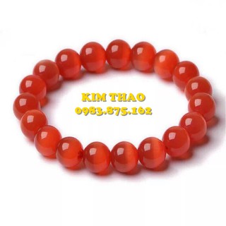Vòng tay mắt mèo màu đỏ mệnh Hỏa - Thổ