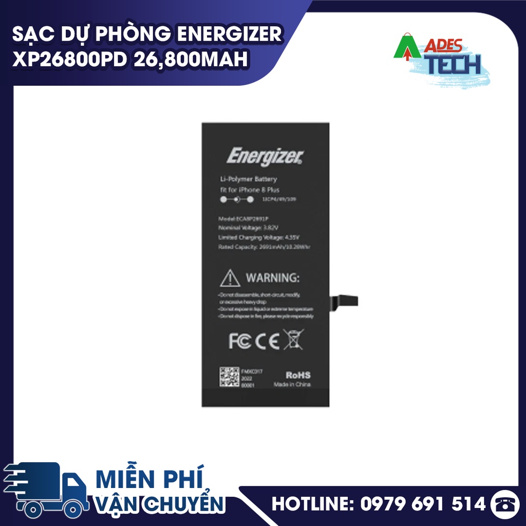 Pin Energizer 2915mAh cho iPhone6 Plus ECA6P2915P - BẢO HÀNH 12 THÁNG
