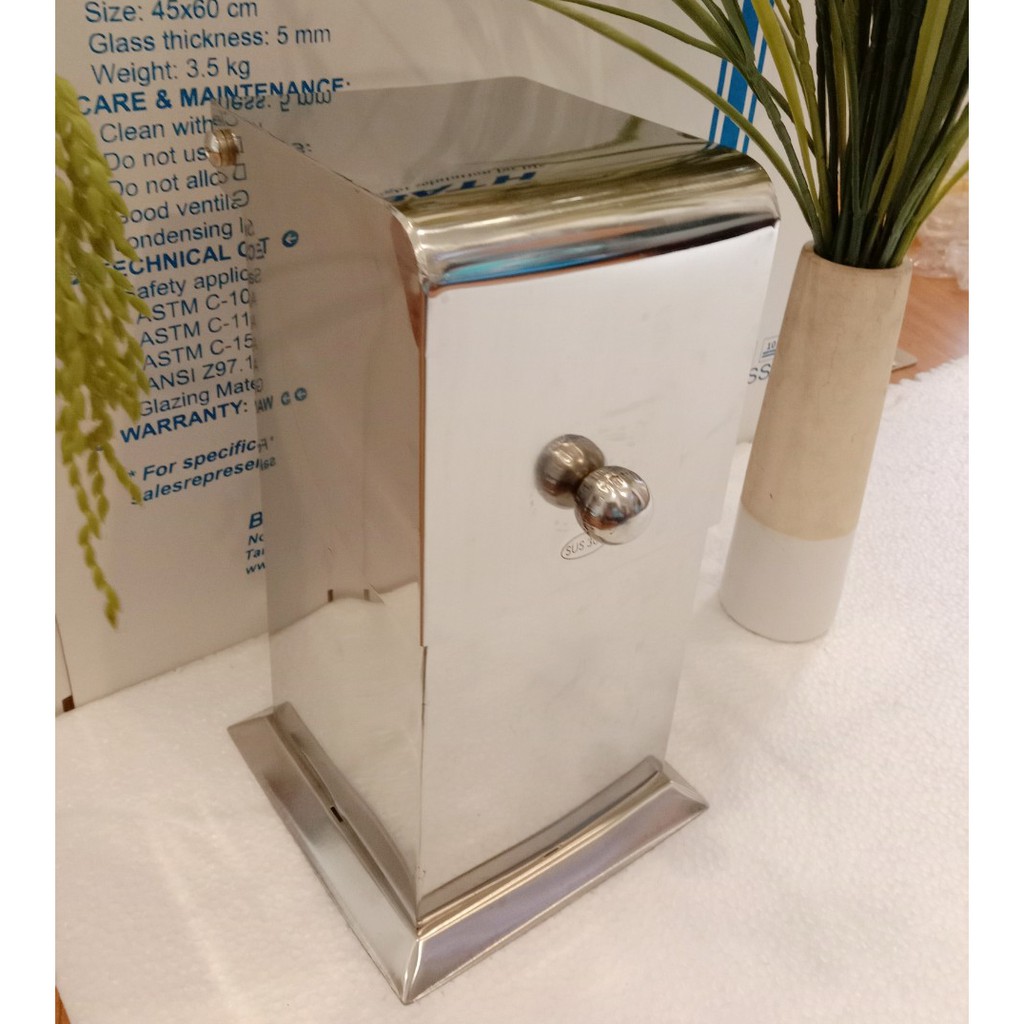 Ống đũa muỗng inox 304 có nắp đậy