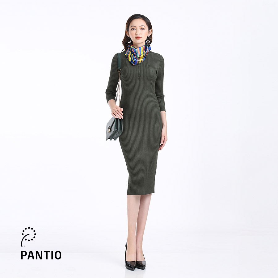 Đầm len body thiết kế dài tay kiểu dáng sang trọng dáng ôm FOL037 - PANTIO