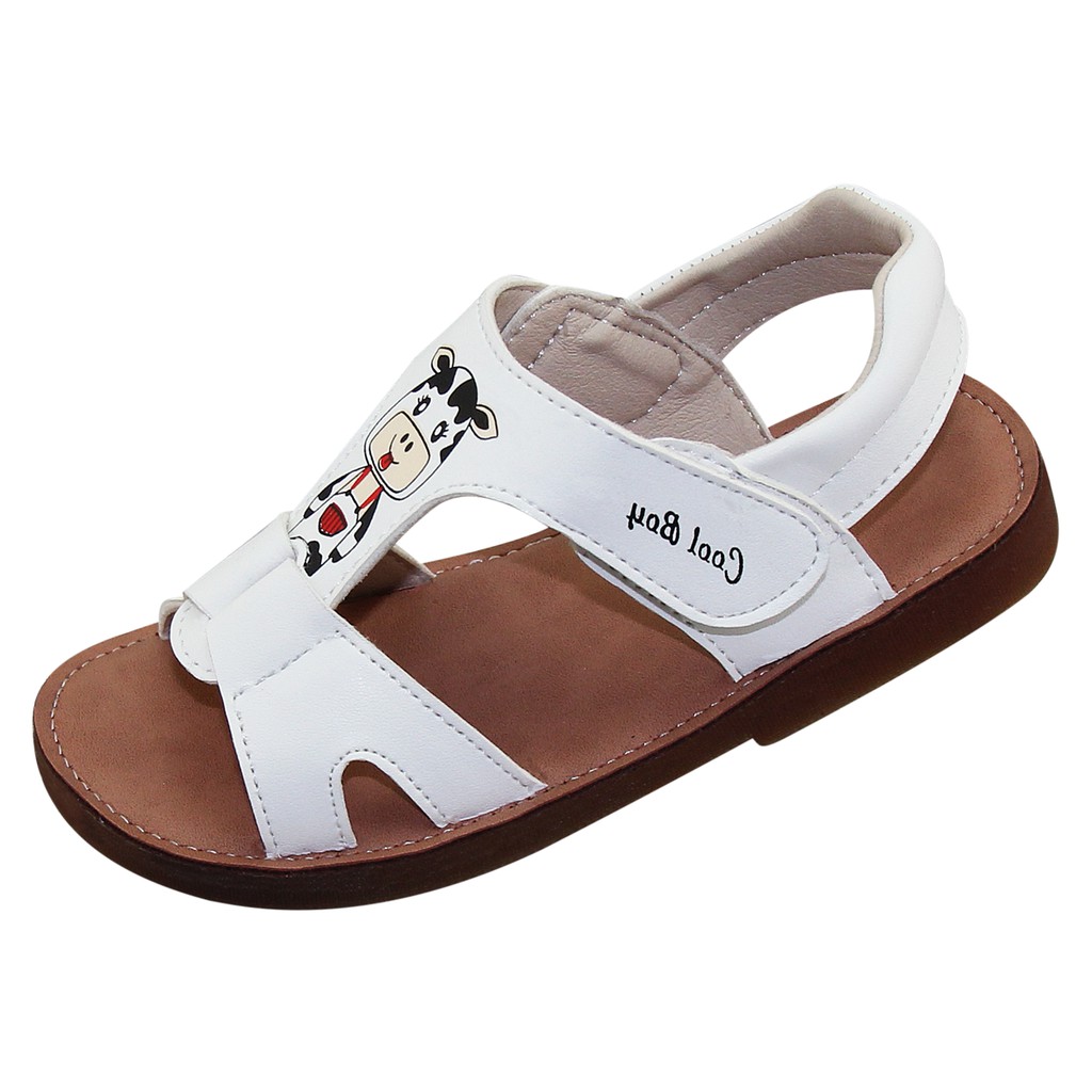 Sandal bé trai - SOBY.190 Trắng - đế bằng