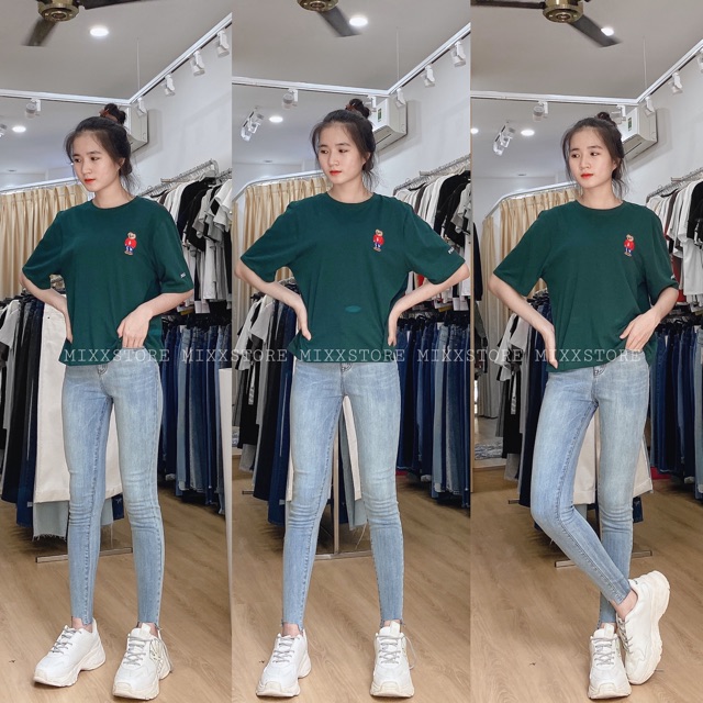 Quần bò bó skinny cắt lai - 2 Màu Dáng Dài