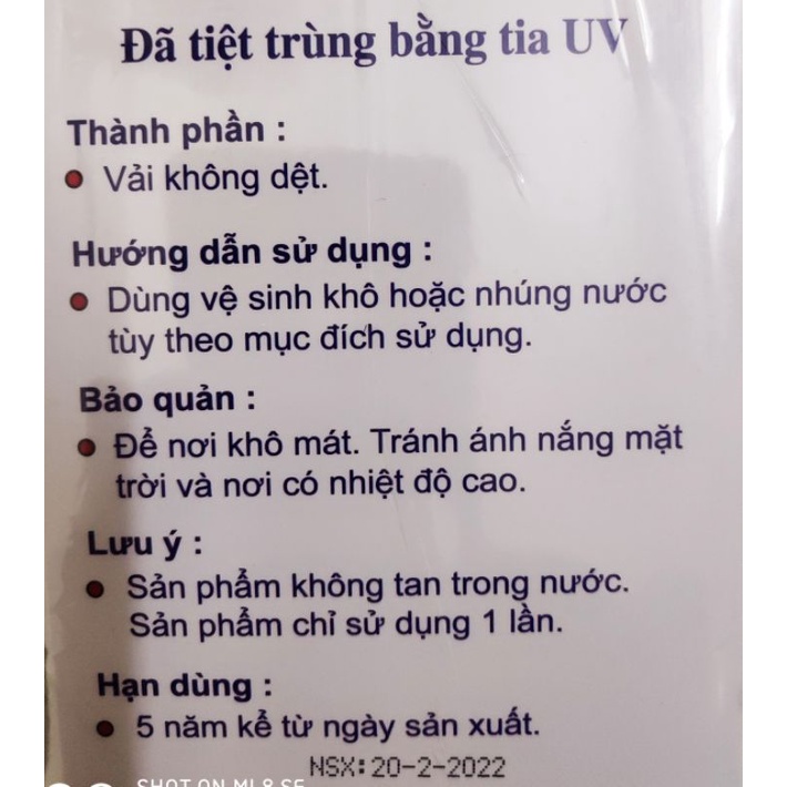 KHĂN CÂY LAU MẶT SPA TIỆT TRÙNG LOẠI 1_Hàng Cao cấp