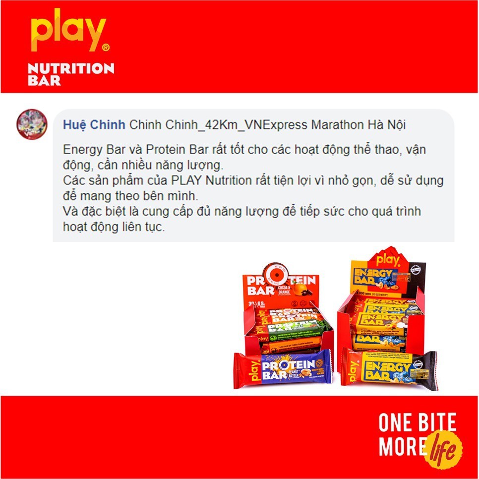 Hộp 12 thanh protein PLAY – Bánh protein bar ăn kiêng, giảm cân tăng cơ
