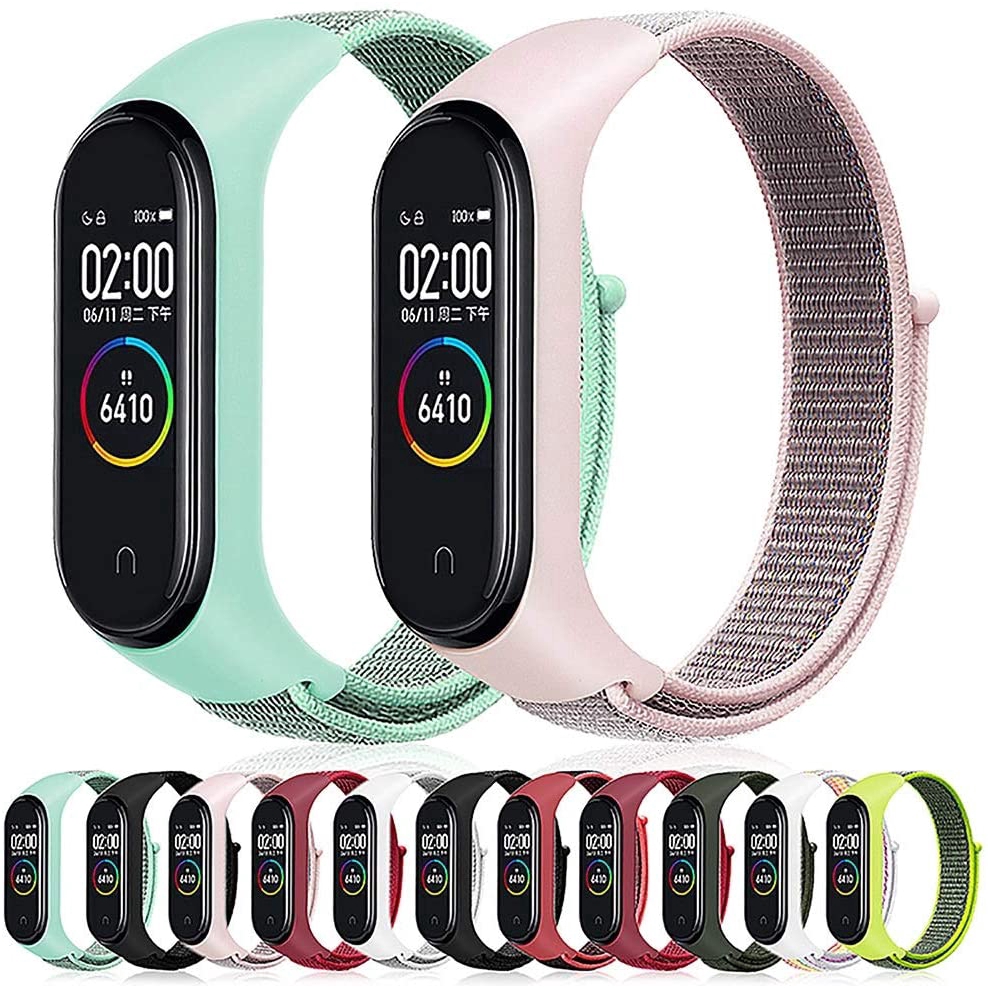 Dây đeo đồng hồ bằng chất liệu nylon thay thế cho Xiaomi Mi Band 5 Mi Band 4 tiện dụng