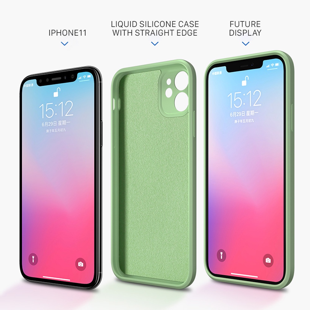 Compatible With iPhone SE 2020 6 6S 7 8 Plus 5 5S + 2022 Liquid Silicone For Original Phone Case Soft Casing Simple protective Full Cover Shockproof Back Cases Compatible