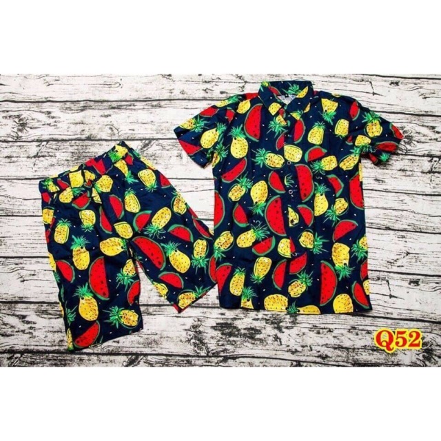 Set sơ mi trái cây thơm dưa
