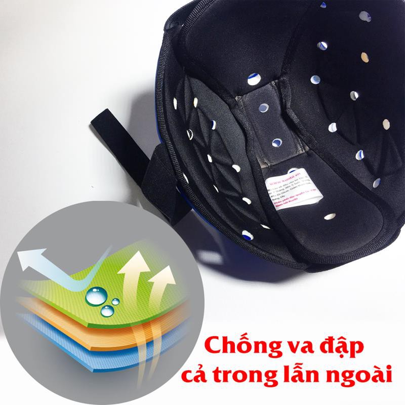 Mũ bảo hiểm cho bé 1-6 tuổi bảo vệ đầu siêu nhẹ -Chính hãng Kunbi