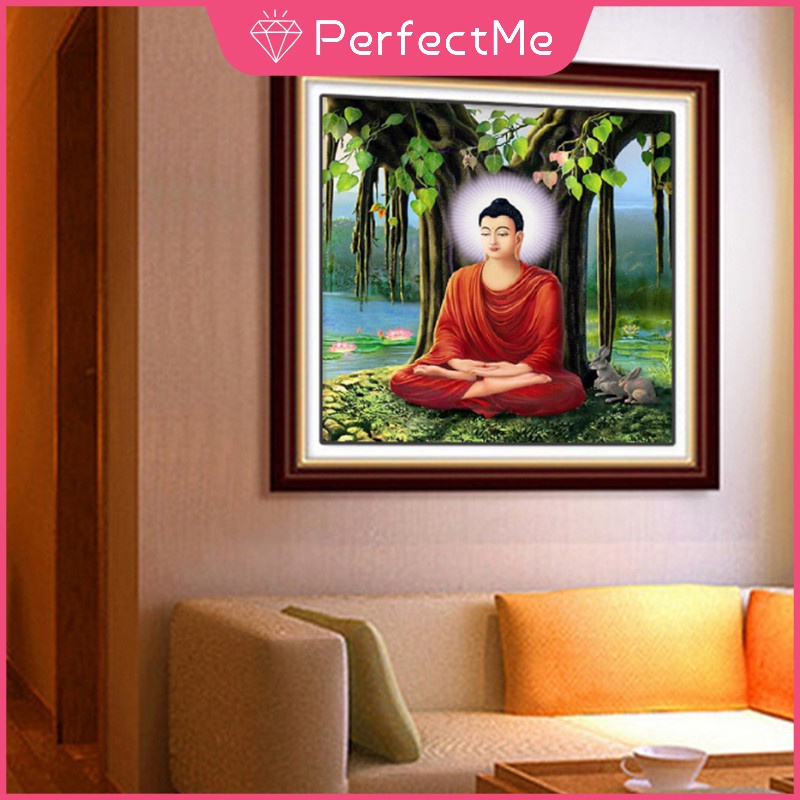 Bộ tranh đính đá DIY hình Phật dành cho trang trí