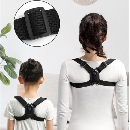 Đai chống gù lưng cảm ứng thông minh Posture, điều chỉnh tư thế ngồi với cảnh báo rung, âm thanh, pin sạc 500mA