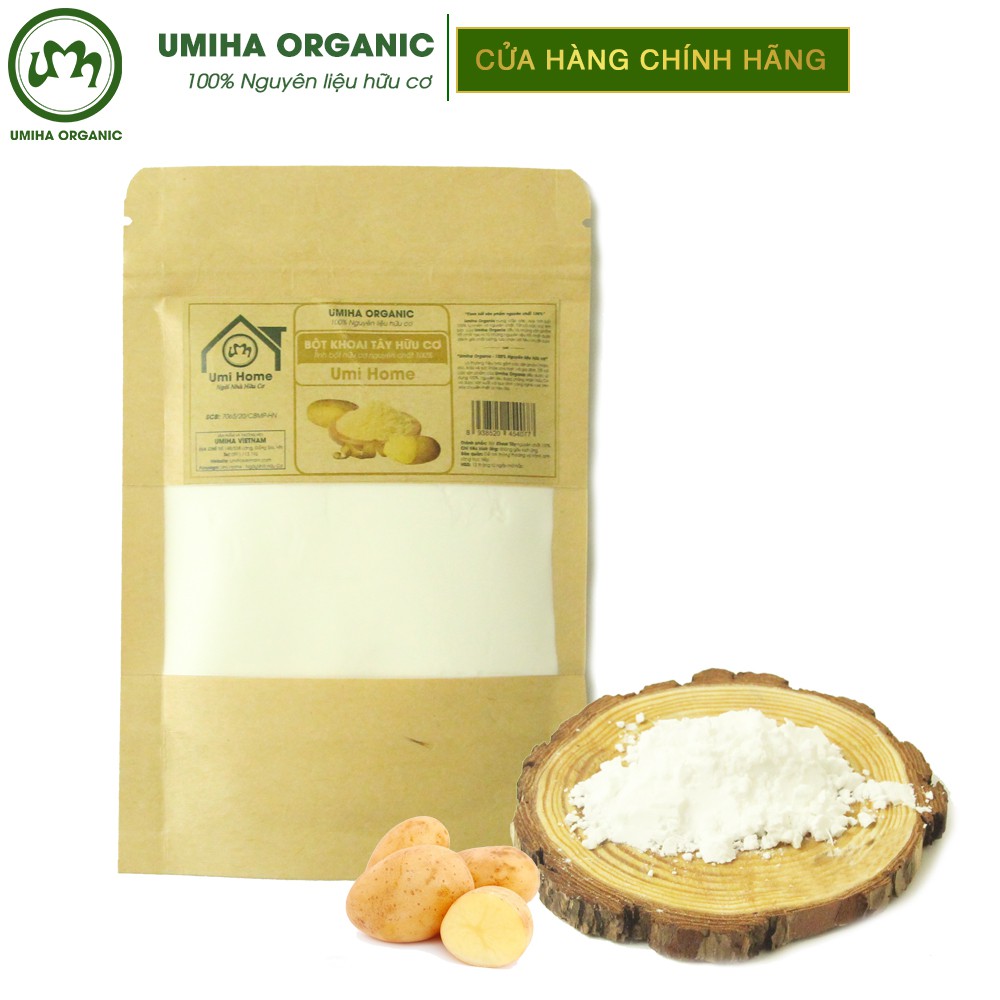 Bột Khoai Tây đắp mặt hữu cơ UMIHA nguyên chất túi Zip 35g | Potato Flour 100% Organic