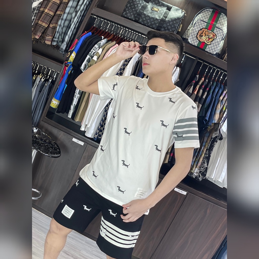 [ Free Ship ] Đồ Bộ Hè Nam . Bộ Thom Hè 3 Vach Bắp Tay Thiết Kế Sẻ Tà Chất Liệu Thun Lạnh Cao Cấp 3 DT STORE