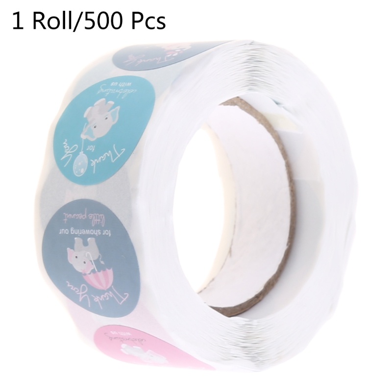 Set 500 Nhãn Dán In Chữ Thank You Trang Trí Phong Bì/Tiệc Cưới