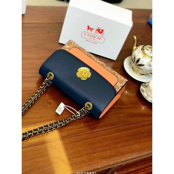 Túi xách Coach Fullbox, logo mã check size 25cm