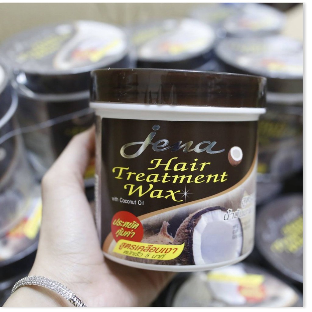 Kem Ủ Tóc Dầu Dừa JENA Thái Lan 500ml chuyên dành cho tóc nhuộm giúp cân bằng độ ẩm, giữ màu tóc lâu phai, mềm mượt