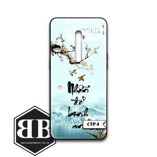 Ốp lưng kính cường lực chữ thư pháp cho Oppo Reno / Reno 2 / Reno 3 / Reno10x / Reno Z / Reno 2F / Reno 2Z