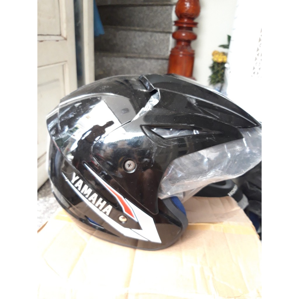 mũ bảo hiểm xe máy yamaha 3/4 có kính + chắn nắng an toàn (L/XL)