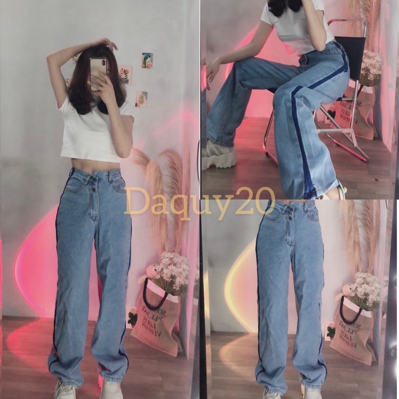 [DAQUY20]Quần JEANS viền ống xuông cạp lệchFREESHIP EXTRAQuần bò Cullot cạp lệch quốc dân