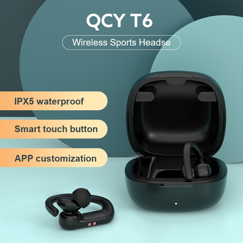 Tai Nghe Nhét Trong Không Dây Bluetooth QCY T6 TWS Điều Khiển Cảm Ứng Chống Ồn Tích Hợp Mic