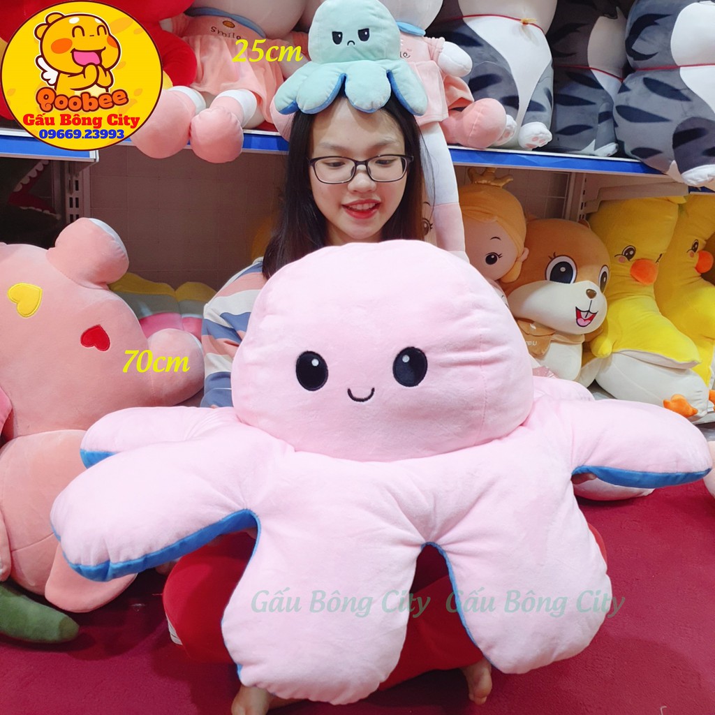 Bạch Tuộc Cảm Xúc Gấu Bông Bạch Tuột Cảm Xúc Size Lớn Big To Khổng Lồ Mini Nhỏ S 2 Mặt 20Cm 25Cm 30Cm 40Cm 60Cm 70Cm