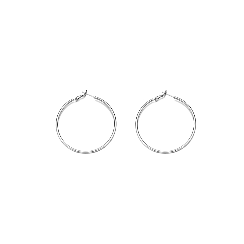 XiaoboACC 925 Silver Needle Korean Fashion Hoop Earrings