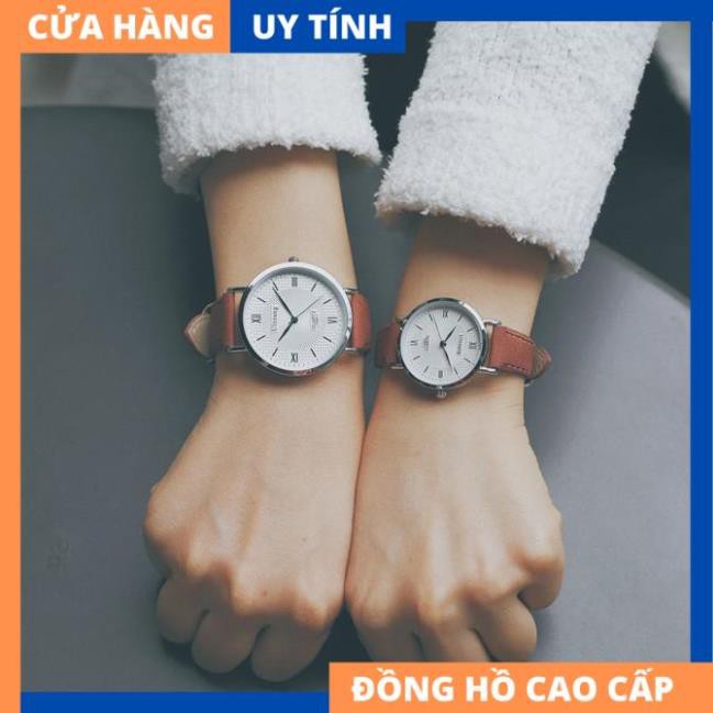 Đồng hồ nam nữ Ulzzang mặt tròn dây da hàng chính hãng [HÀNG XỊN] | BigBuy360 - bigbuy360.vn