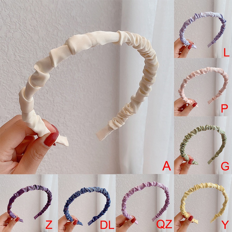 Băng Đô Cài Tóc Chống Trượt Màu Trơn Thời Trang Mùa Hè Dễ Thương