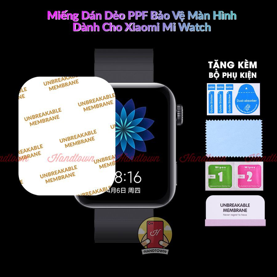 Miếng Dán Màn hình PPF Kính Cường Lực Dẻo Trong Suốt Đồng hồ thông minh Xiaomi Mi Watch Chống Va Đập Chống Trầy Xước