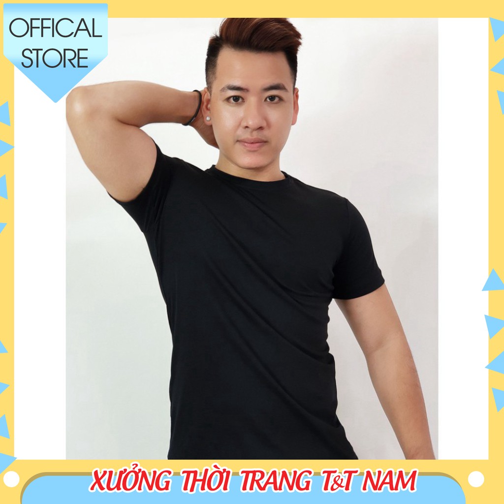 💎[ CAO CẤP ]  Áo thun phông nam tay lỡ unisex form rộng trơn chất cotton cổ tròn đẹp basic màu trắng đen T&T | BigBuy360 - bigbuy360.vn