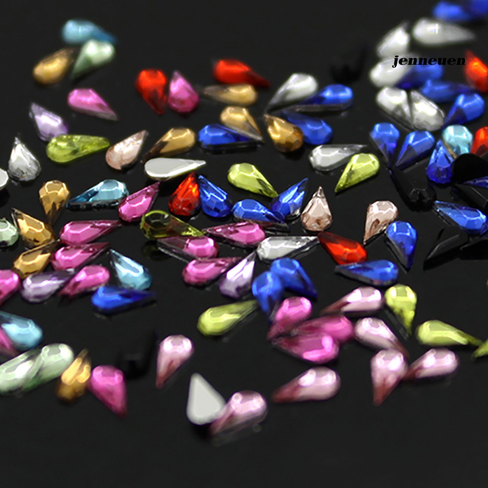 [Hàng mới về] Hộp phụ kiện trang trí móng tay nghệ thuật hình giọt nước nhiều màu sắc độc đáo