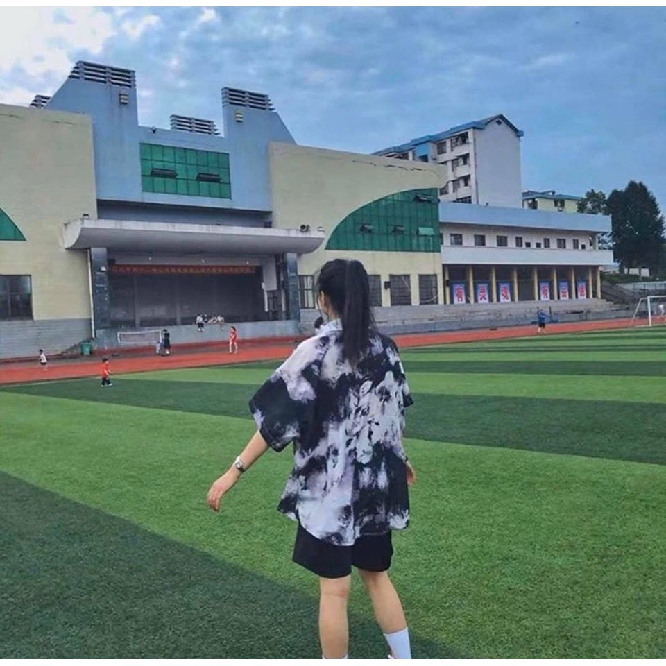 Áo sơ mi loang nam nữ cộc tay có túi form rộng - Lyza Store | BigBuy360 - bigbuy360.vn