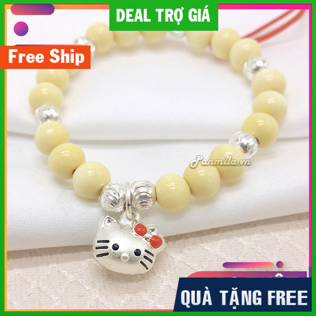 (FREE SHIP - Hàng Cao Cấp ) Vòng dâu tằm kết bi bạc THẬT - Vòng tay cho bé