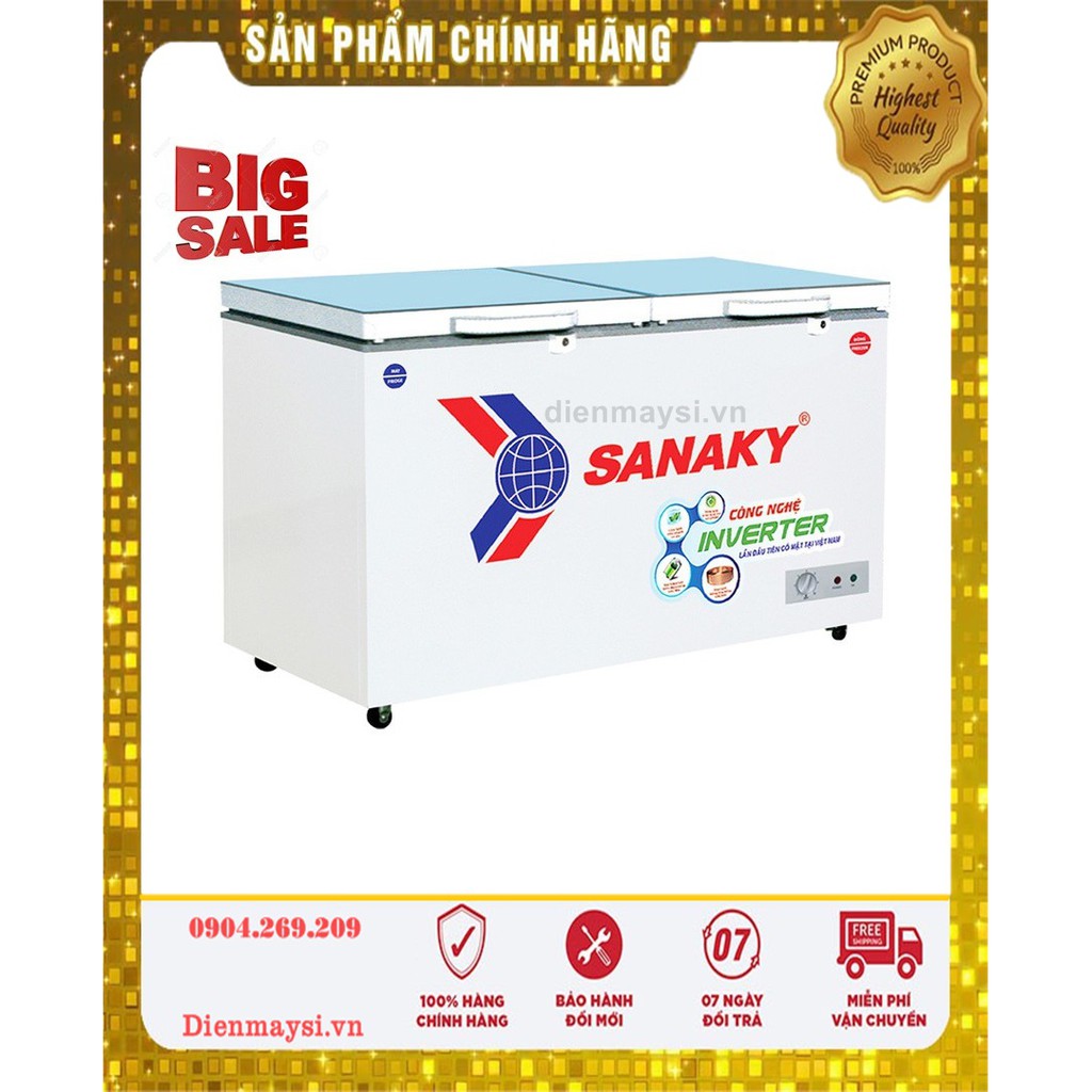 Tủ đông/Mát Sanaky Inverter 400Lít VH-4099W4KD (Miễn phí giao tại HCM-ngoài tỉnh liên hệ shop)