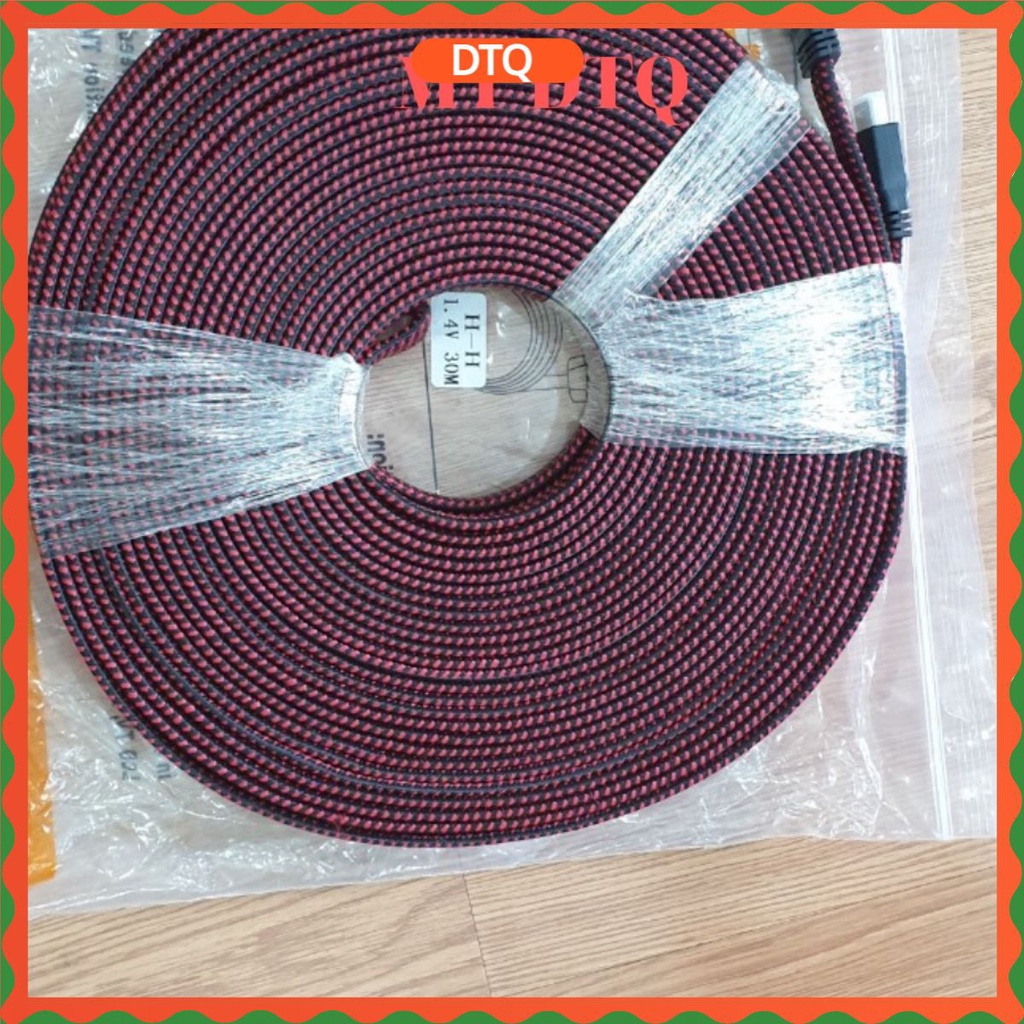 Cáp HDMI dẹp bọc lưới 30m giá rẻ(phukienmaytinhdtq)