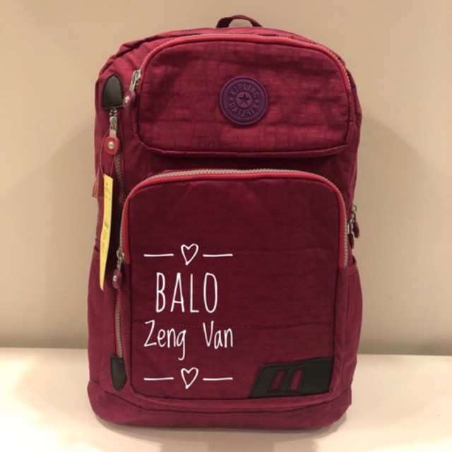 Balo Laptop KIPLING 113 dây kéo bên