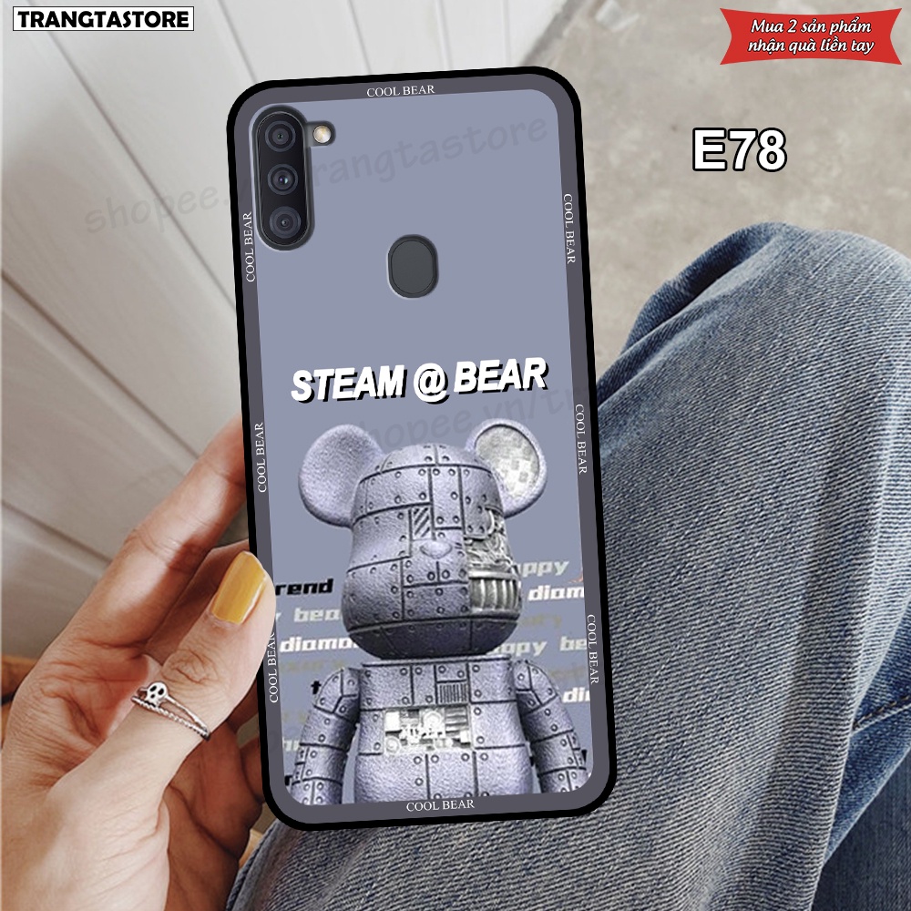 Ốp lưng Samsung A11 in hình gấu Bearbrick,Metal Style,Doremon siêu dễ thương chất lượng