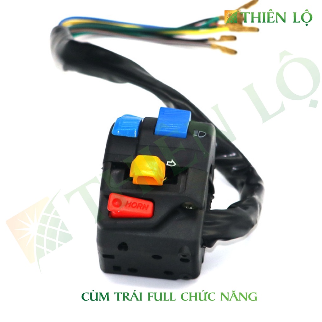 Bộ cùm công tắc FZX Domino hai bên trái và phải cao cấp đủ chức năng - Cùm công tắc FZ chính hãng Thiên Lộ