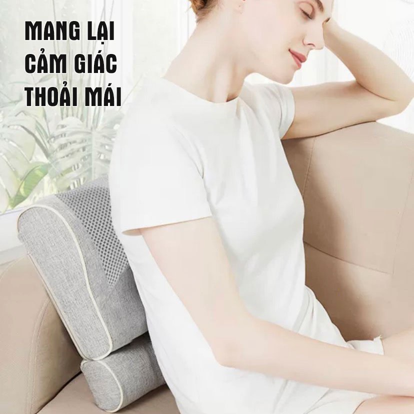 Gối massage cổ chữ U đa năng cao cấp, Máy mát xa cổ vai gáy hiệu quả kiêm gối ngủ tiện lợi 4 trong 1