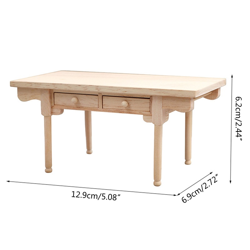 Mô Hình Bàn Đọc Sách Mini Trang Trí Nhà Búp Bê 1 / 12