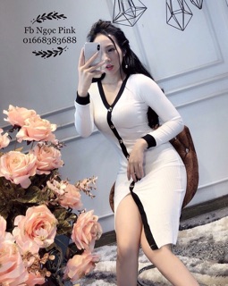 Đầm thun gân body quá tôn dáng