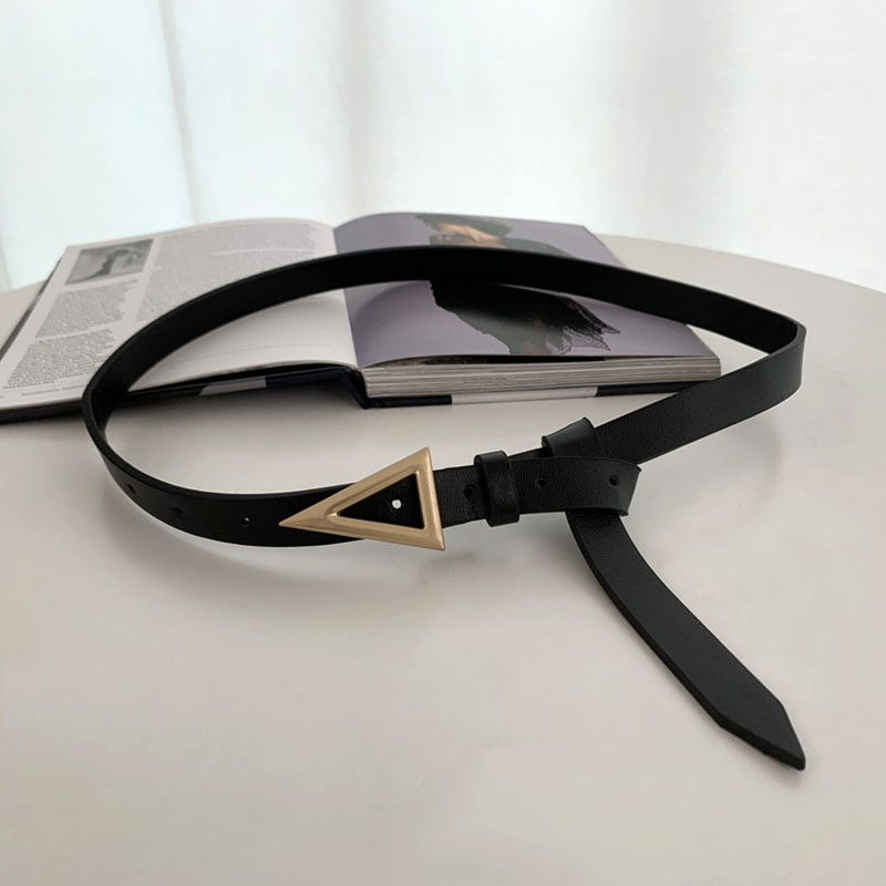 Thắt Lưng Da Mặt Tam Giác Thời Trang Cho Nữ