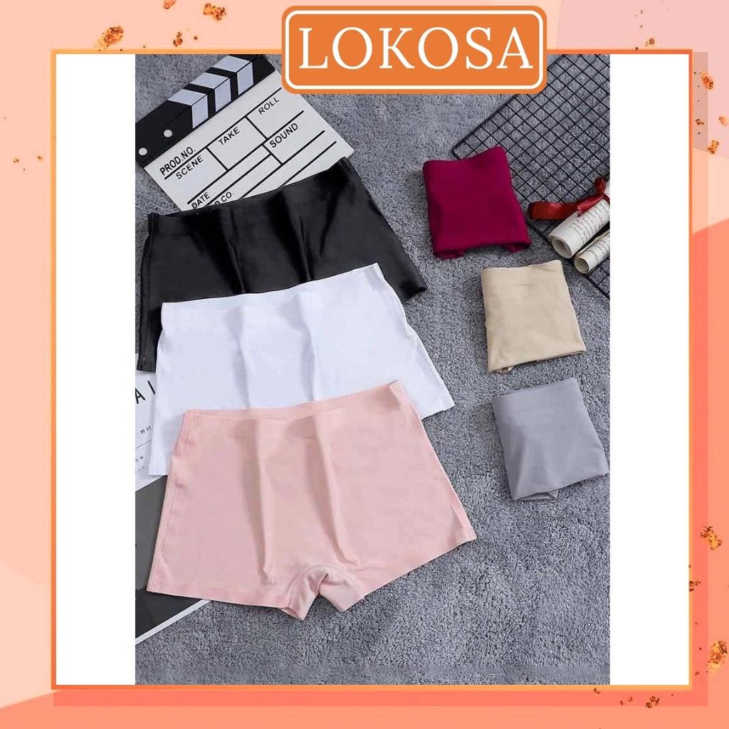 Quần Lót Đùi LOKOSA Quần Bảo Hộ Mặc Váy Đúc Su Trơn Không Lộ Viền Cao Cấp Mềm Mại Thoáng Mát PK001