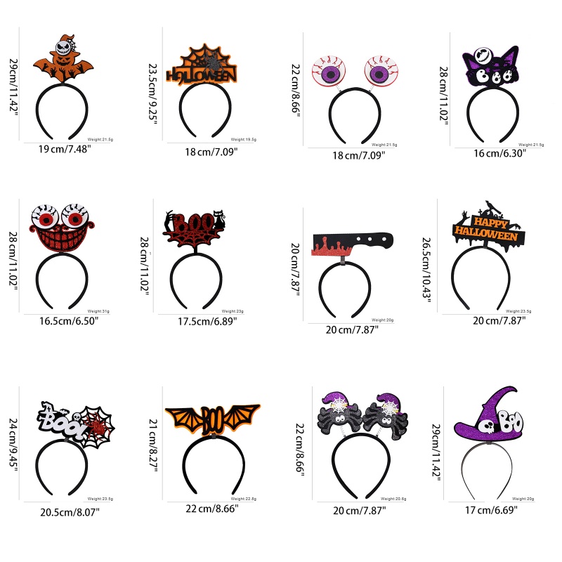 Băng Đô Cài Tóc Nhiều Kiểu Dáng Phong Cách Halloween Dễ Thương