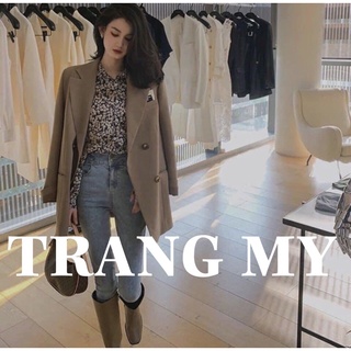 🦄VEST BLAZER NÂU TÂY CÔNG SỞ TRẺ TRUNG 2 LỚP ĐỘN VAI HÀNG QUẢNG CHÂU