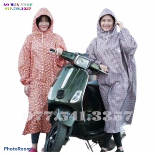 Áo mưa bít họa tiết bông, caro [ HÀNG TỐT]
