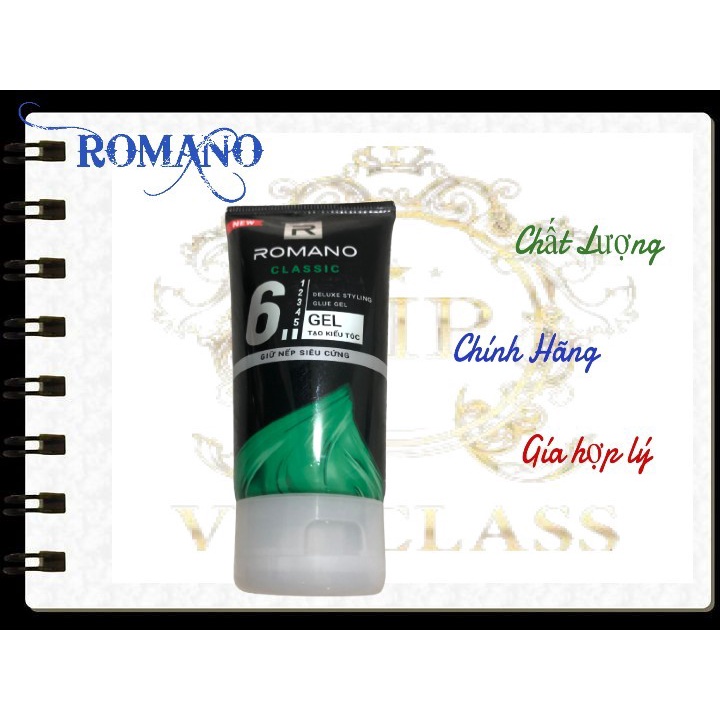 ROMANO_ GEL VUỐT TÓC GIÚP CỨNG TÓC 150G.