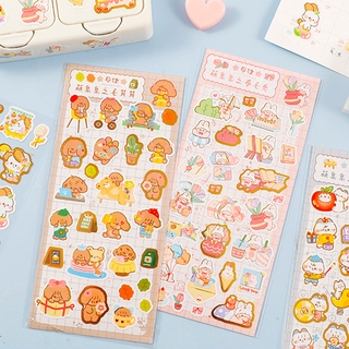 Sticker Dán Hình Thỏ Màu Hồng Dùng Trang Trí Scrapbook