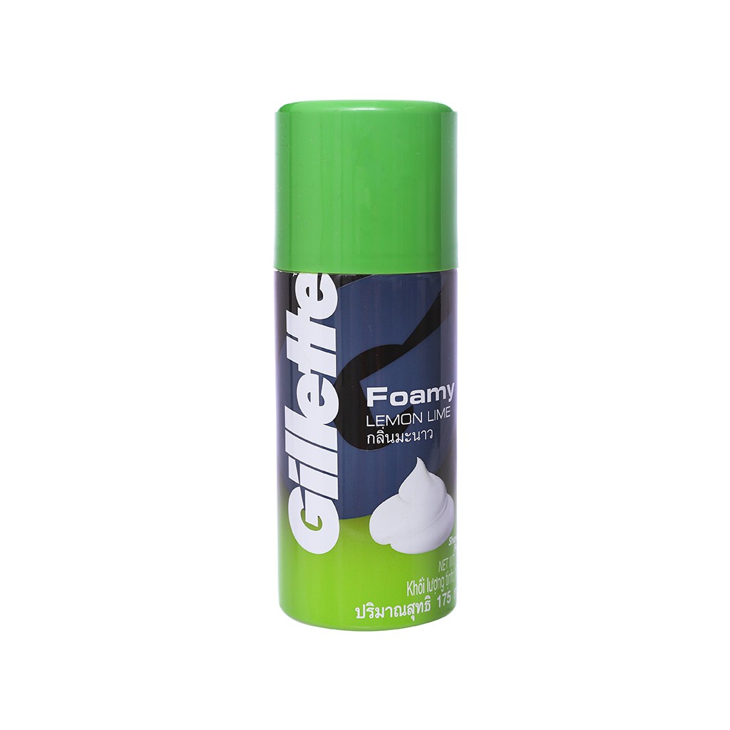 Bọt Cạo Râu Hương Chanh Foamy Lemon Lime Gillette 175Gr